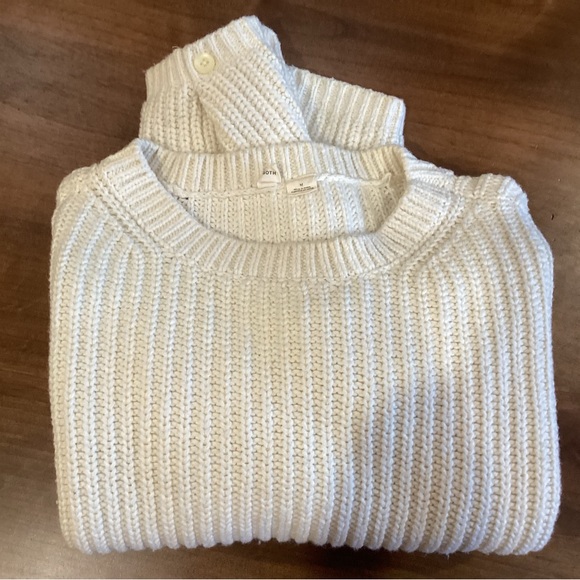 Moth (Anthropologie) Sweater, Cream, Yak blend, Size Medium - Picture 4 of 11